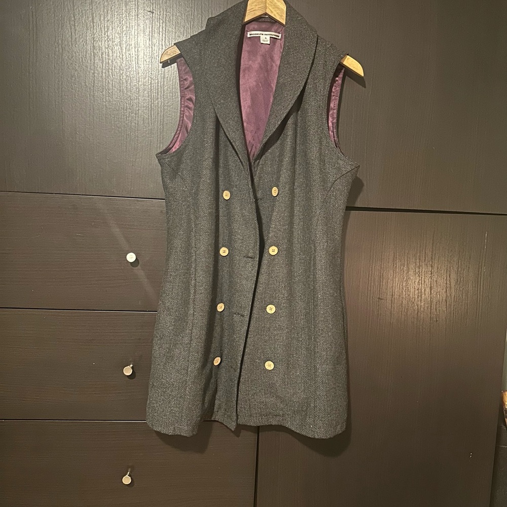 Brooklyn Industries Gray Double-Breasted Vest